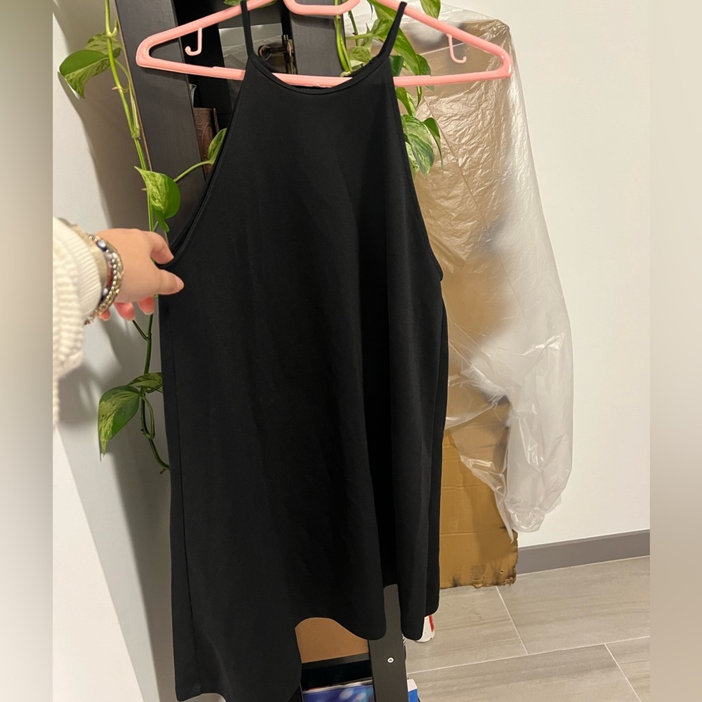 F21 | black halter dress